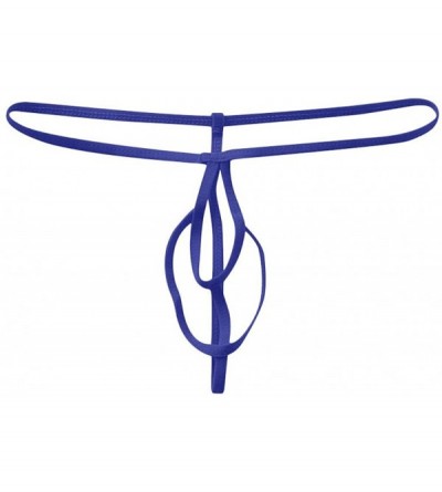G-Strings & Thongs Men's Thong Underwear Jockstrap Sexy Low Raise Comfort Briefs G String Thong - Blue - CC196HEQX7O $11.55