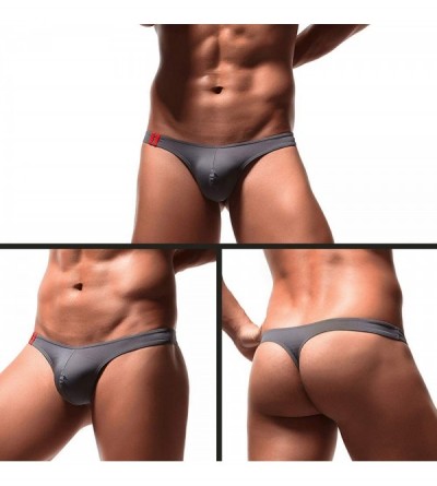 G-Strings & Thongs Mens Thong Underwear Breathable Mesh G-Strings Sexy Briefs Bikinis Low Rise T-Back Underwear - Thongs-4pcs...