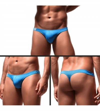 G-Strings & Thongs Mens Thong Underwear Breathable Mesh G-Strings Sexy Briefs Bikinis Low Rise T-Back Underwear - Thongs-4pcs...