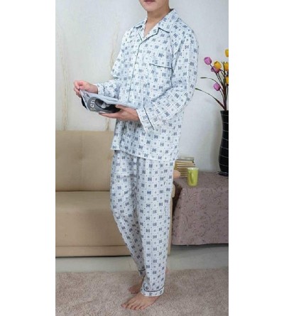 Sleep Sets Men's 2 Piece Set Oversized Everyday Long-Sleeve Summer Sleepwear - As2 - CK19E750ASH $23.49