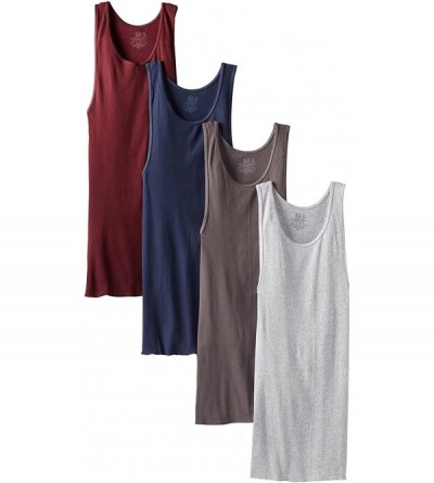 Undershirts Men's A-Shirt (Pack of 4) - Assorted - CN18065R29R $51.69