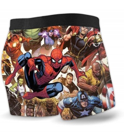 Boxer Briefs Avengers Spider-Man Iron-Man Captain-America Boxer Briefs Mens Underwear Underpants Short Pants - Avengers Spide...