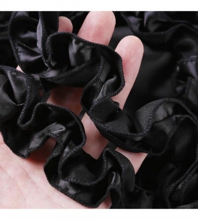 Briefs Men's Silky Satin Frilly Bloomers Sissy Pouch Panties Briefs Underwear - Black - CT18G2GMG6R $14.38