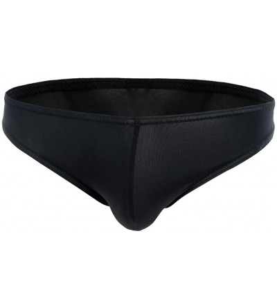 Bikinis Men's Smooth Stretch Bikini Swimwear Underwear Swim Briefs - Black - CK12HQJ4VS1 $18.06