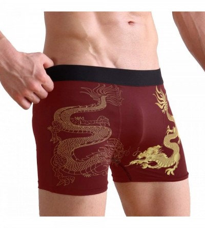 Boxer Briefs Shark Otter Frog Mens Boxer Briefs Underwear Breathable Stretch Boxer Trunk with Pouch - Dragon - CN18M0WH4T3 $1...