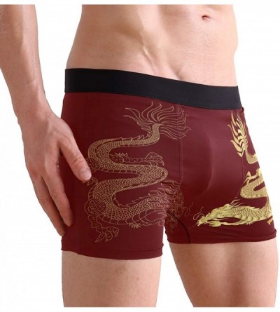 Boxer Briefs Shark Otter Frog Mens Boxer Briefs Underwear Breathable Stretch Boxer Trunk with Pouch - Dragon - CN18M0WH4T3 $1...