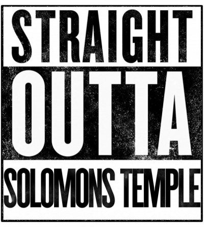 Undershirts Straight Outta Solomon's Temple Masonic Men's Crewneck T-Shirt - Sport Grey - CG1853OK5YQ $19.35