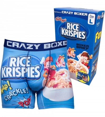 Boxer Briefs Rice Krispies Boxer Briefs Men's Underwear in Cereal Box - C8198O46R93 $19.23