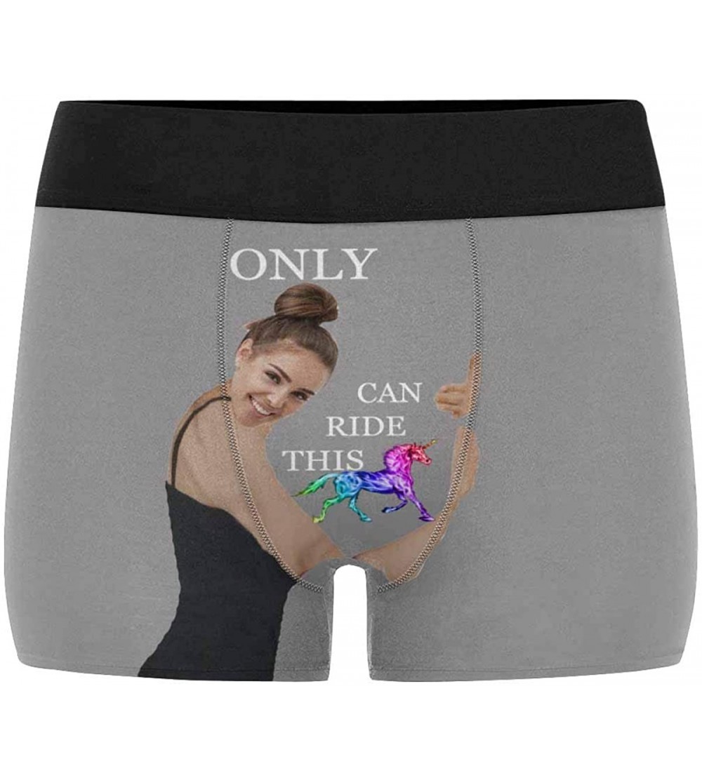 Boxer Briefs Custom Girlfriend Face Only You Can Ride This Men's Funny Boxer Shorts Underpants Briefs with Photo(XS-XXXL) - M...