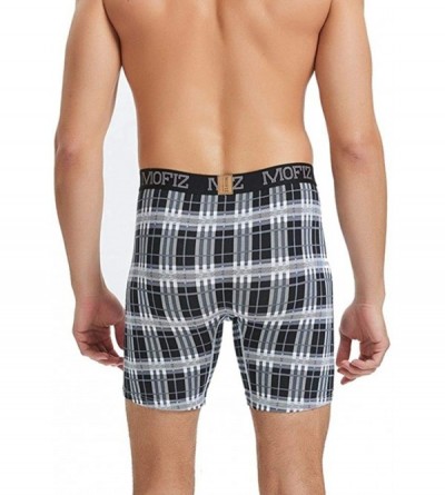 Boxer Briefs Boxer Briefs Men Pack Long Leg Soft Bamboo Black Underwear Big Size and Tall Underpants - 4 Pack-random Color - ...