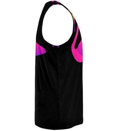 Undershirts Men's Muscle Gym Workout Training Sleeveless Tank Top Abstract Ancient Star Field - Multi5 - CK19DLNADCU $27.30