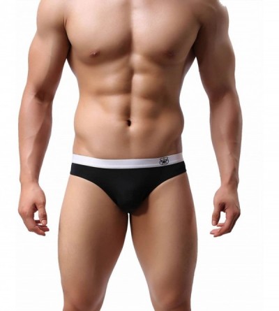 Shapewear Close-fits Men's Underwear Briefs Bikini- Pouch Low-Waist Underwear - Black - C318EDCHCY5 $9.95