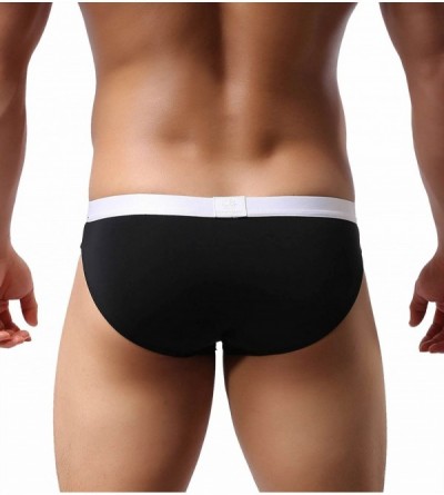 Shapewear Close-fits Men's Underwear Briefs Bikini- Pouch Low-Waist Underwear - Black - C318EDCHCY5 $9.95