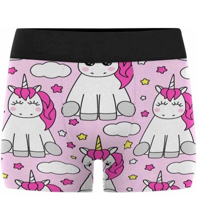 Boxer Briefs Custom Men's All-Over Print Boxer Briefs Cute Childish Pattern with Cartoon Character of Magic Unicorn - Multi 1...