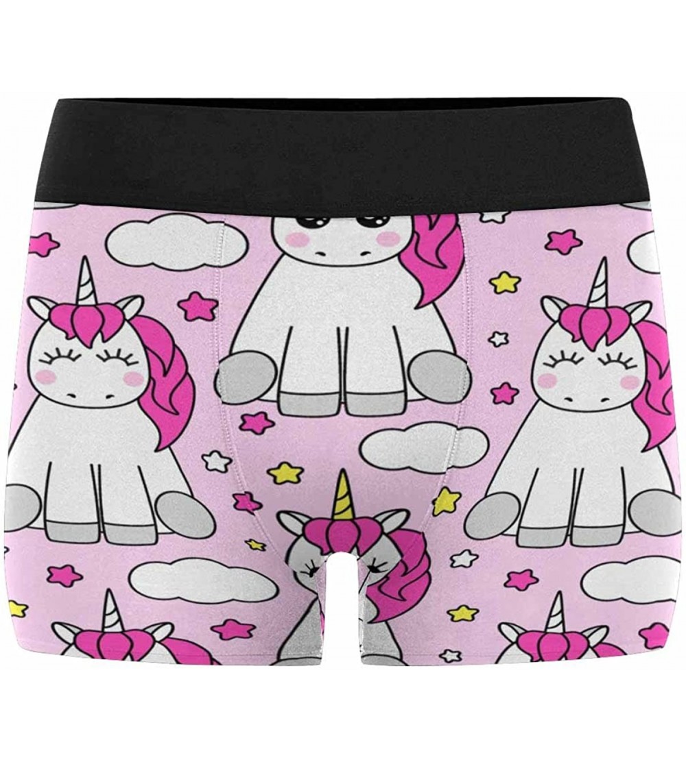 Boxer Briefs Custom Men's All-Over Print Boxer Briefs Cute Childish Pattern with Cartoon Character of Magic Unicorn - Multi 1...