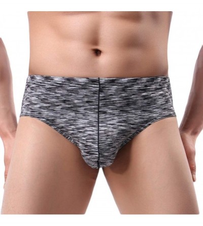 Briefs Men's Briefs Bulge Enhancing Bikini Underwear with Pouch - 1-pack-black - CI18LU2MD6A $12.11