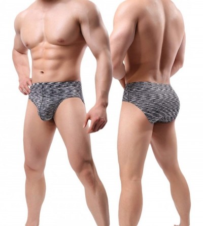 Briefs Men's Briefs Bulge Enhancing Bikini Underwear with Pouch - 1-pack-black - CI18LU2MD6A $12.11