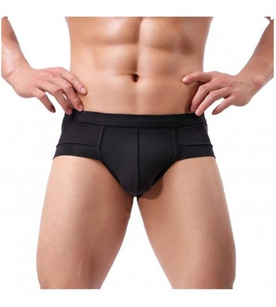 G-Strings & Thongs Men's Thong Low-Waisted Sexy Transparent Lace Underpants T-Back Underwear - Black 1 - C41960UGUZQ $19.24