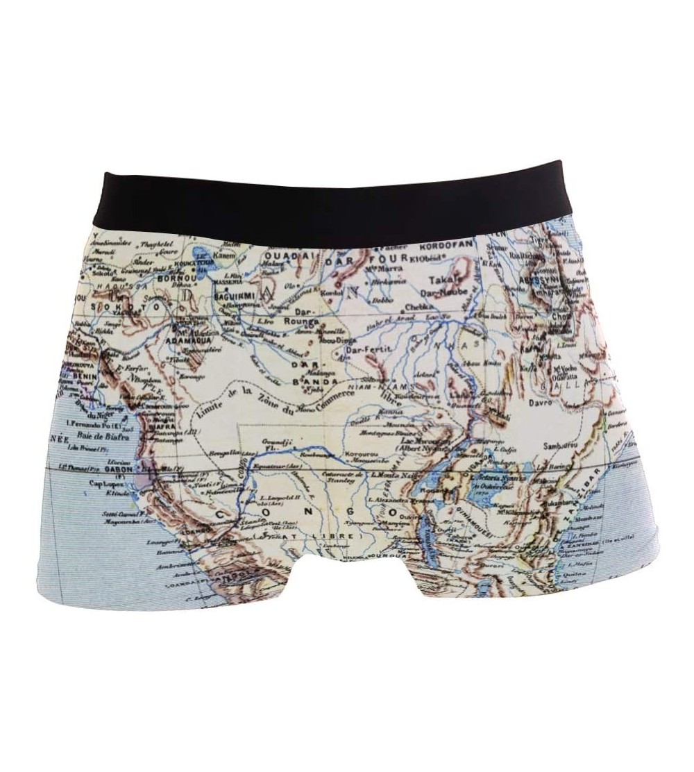 Boxer Briefs Old Map of Africa Continent Ancient Men's Sexy Boxer Briefs Stretch Bulge Pouch Underpants Underwear - Old Map o...