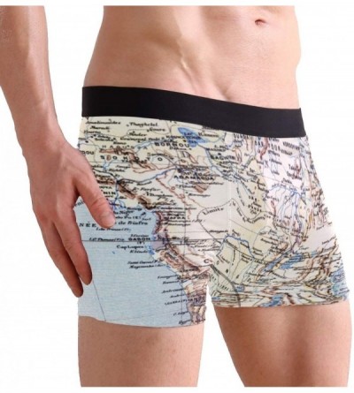 Boxer Briefs Old Map of Africa Continent Ancient Men's Sexy Boxer Briefs Stretch Bulge Pouch Underpants Underwear - Old Map o...