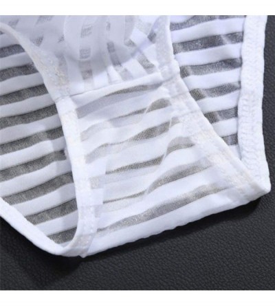G-Strings & Thongs Men 's G-String Ice Silk Transparent Lace Thong Short UnderwearPants Brief Hot Underpants Gift for Boyfrie...