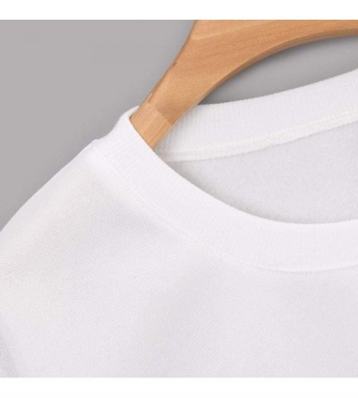 Sleep Tops Men Shirt Tee Top Blouse Autumn Pullover White Sweatshirt Short Sleeve Cotton Jumper - A-a - C818K7T0SX5 $13.52