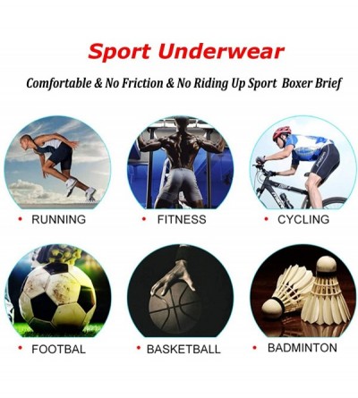 Boxer Briefs Men's Underwear Sports Boxer Briefs Mesh Cool Underwear Active Performance Boxer Briefs for Gym/Workouts/Travell...