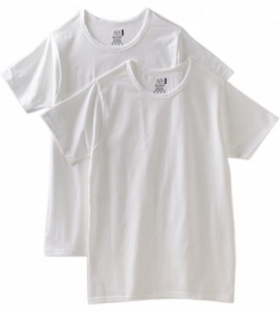 Undershirts Men's Active Crew Undershirt(Pack of 2) - White - CC116HD7SQ5 $42.58
