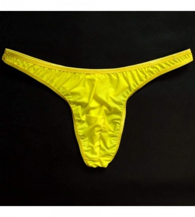 G-Strings & Thongs Hot Sissy Men Thongs String Sexy Underwear Pantsies Translucent Ice Silk Tanga Wear Jocks - Pink - CN1976A...