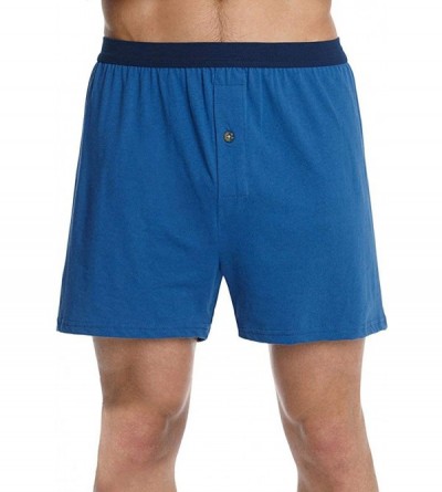 Boxers Men's ComfortSoft Knit Boxers ComfortSoft Waistb& 5-Pack - Assorted - CB126ITHF5L $23.92