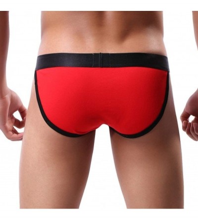 Briefs Sexy Elephant Nose for Men-Bulge Pouch Splicing Bikini Long Contour Knickers Triangle Underwear Comfortable Briefs - R...