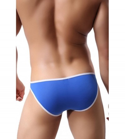 Briefs Nylon Soft Briefs Mens Underwears Comfortable Underpants Wh46 - Blue - CD12894BRL1 $11.65