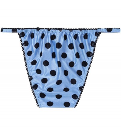 Briefs Men's Polka Dots Sissy Pouch Panties Bikini Briefs Crossdress Underwear - Sky Blue - CI189T88S90 $18.87