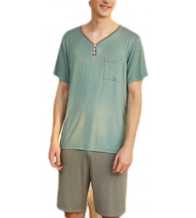 Sleep Sets Sleepwear Short Sleeve Comfy Knitted Short Sleepwear Pajama Set - 2 - CO19DZ3WNQO $56.31
