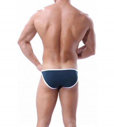 Bikinis Super Soft Nylon Bikini Men's Yoga Exercise Briefs Good Elasticity Underwear 1119 - Navy - CT12H4POY6L $10.31
