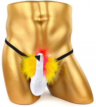 Men's Sexy Elephant Thong Pouch Bikini Underwear Underpants Panties Funny G- String T-Back - B-white - CC196U9HAY7