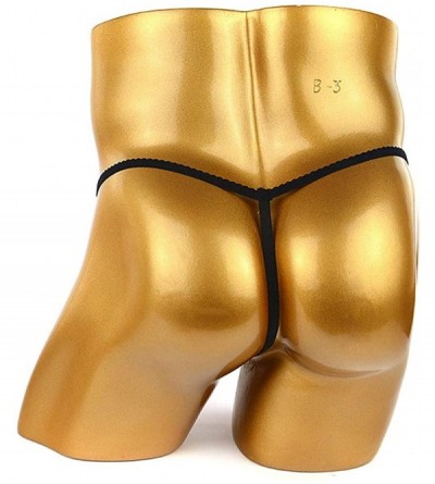 G-Strings & Thongs Men's Sexy Elephant Thong Pouch Bikini Underwear Underpants Panties Funny G-String T-Back - B-white - CC19...