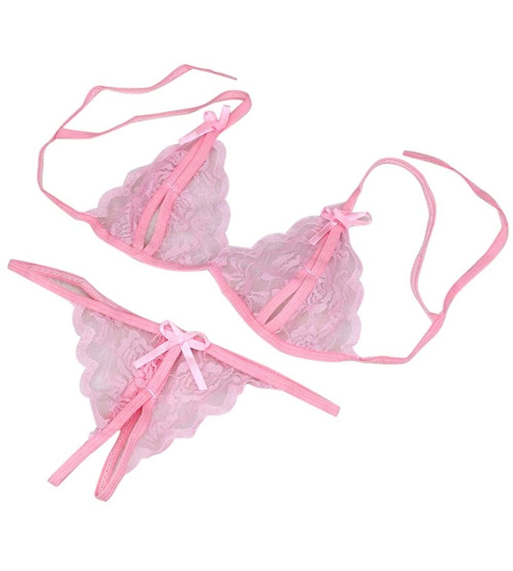 Baby Dolls & Chemises 2019 New-Women's Sexy Lingerie Set Ladies Perspective Lace Underwear Sleepwear Charming Babydoll G-Stri...