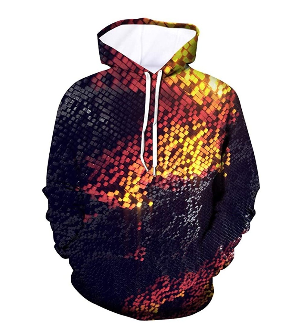 G-Strings & Thongs Men's Patterns Print 3D Digital Geometric Printed Sweaters Fashion Hoodies Sweatshirts Pullover - Black E ...