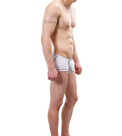 Boxers Men Boxer Briefs Underwear Modal Breathable U Convex Pouch Underpants Male Panties - White - CG18KEO7ORN $13.59