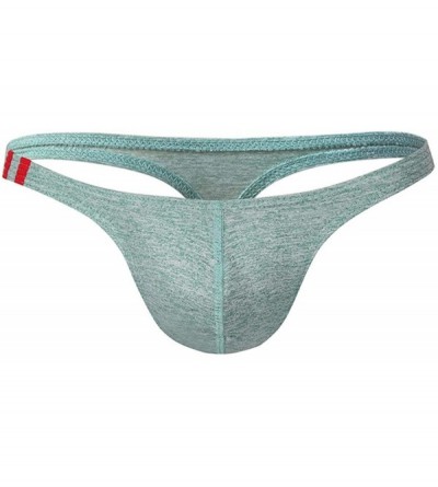 G-Strings & Thongs 2019 Men Sexy Briefs Underwear G Strings Thongs Tanga Male Solid Panties Cotton T Back Cuecas - G Green - ...