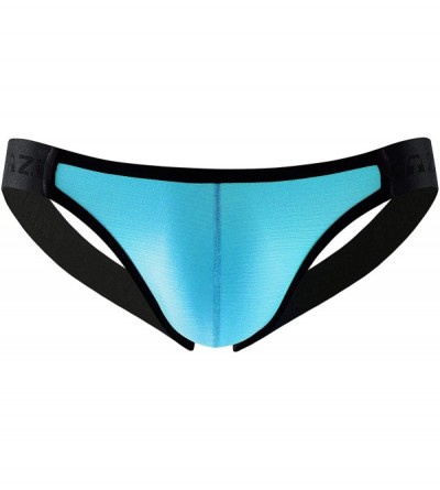 G-Strings & Thongs Men's Underwear Bulge Pouch Elastic Jockstrap Thong Erotic Lingerie - Blue - CS18A0XRRA3 $24.72