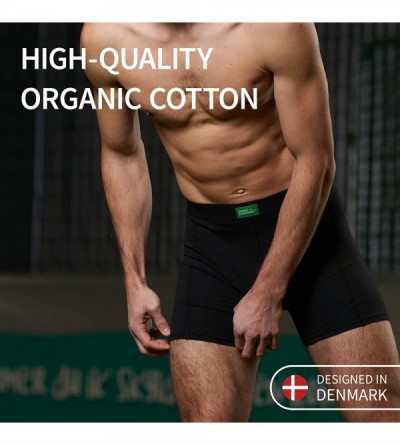 Boxer Briefs Organic Cotton Stretch Boxershorts Underwear for Men 3-Pack- Multipack- Tag-free- Comfort & Classic Fit - Black ...