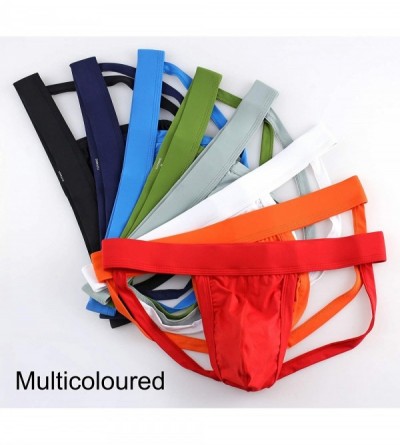 Briefs Men's Athletic Supporter Briefs Performance Jockstrap Underwear - 4-pack Mixed Color 02 - CN18WH7A5GH $25.74