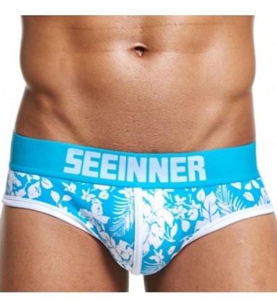 Boxer Briefs Men's Underwears Boxer Briefs Shorts Underpants Knickers Trunks - Blue - CR180OAQZ04 $8.81