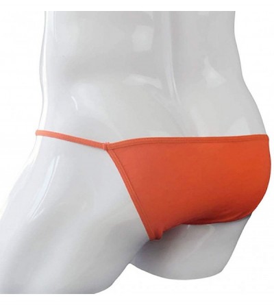 G-Strings & Thongs Men's Sexy Thong Jockstrap Lingerie Underwear Translucent Low Waist Elastic Waistband G-String Briefs - Or...
