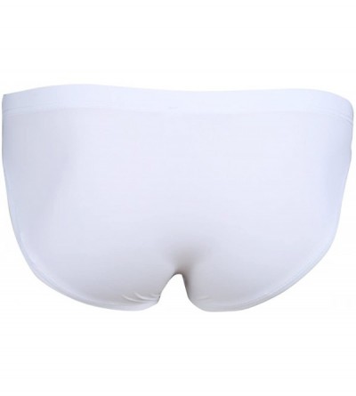 G-Strings & Thongs 5 Pack Men's Bikini Briefs Underwear Thong G-String Bulge Pouch Underpants - White - CG199S7436U $23.60
