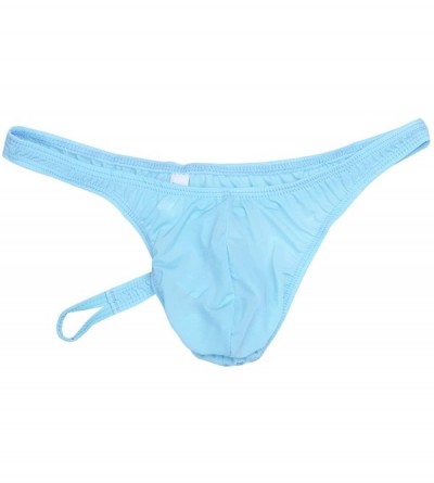 G-Strings & Thongs US Mens Strap O Ring Thong Brief Underwear - Sky Blue - C0182KXRDRM $31.98