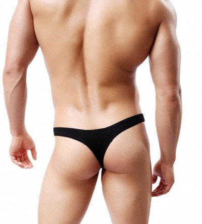 G-Strings & Thongs Men's Modal Comfortable G-string Thongs Sexy Low Rise Bikini Briefs Underwear - 4pcs Thong(blue/Black/Whit...