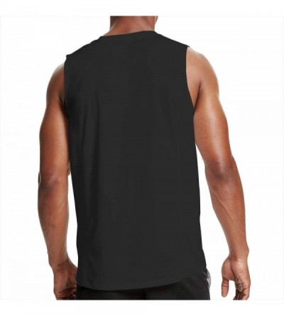 Undershirts Men's Gray Summer Round Neck Sleeveless T-Shirt-Sum 41 Gym Shirt for Relaxing - Sum 41 8 - CQ19C6ZHDTS $17.25